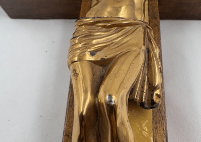 Vintage Mid-Century Catholic Sick Call Crucifix with Original Last Rites Kit – c. 1955–1975:AHZ0006-9