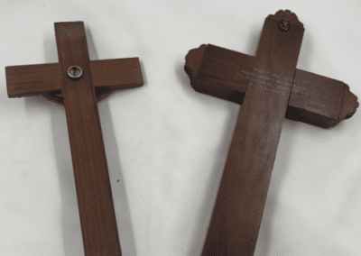 Vintage Polish-American Catholic Sick Call Crucifix – Max F. Rutecki Funeral Director – c. 1960s:AHZ0008-1
