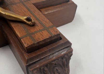 Vintage Polish-American Catholic Sick Call Crucifix – Max F. Rutecki Funeral Director – c. 1960s:AHZ0008-5