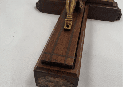 Vintage Polish-American Catholic Sick Call Crucifix – Max F. Rutecki Funeral Director – c. 1960s:AHZ0008-6