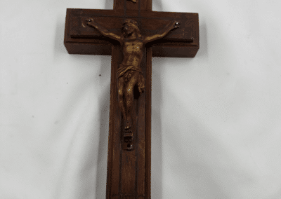 Vintage Polish Catholic Sick Call Crucifix with Hidden Last Rites Compartment – Buffalo Funeral Home – c. 1945–1960:AHZ0009-1