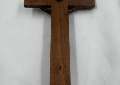 Vintage Polish Catholic Sick Call Crucifix with Hidden Last Rites Compartment – Buffalo Funeral Home – c. 1945–1960:AHZ0009-10