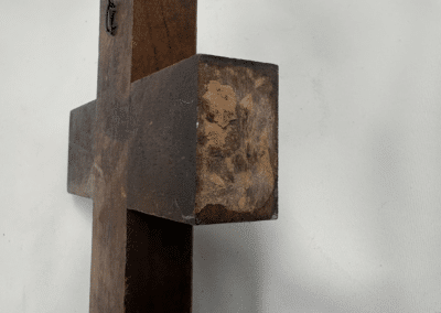 Vintage Polish Catholic Sick Call Crucifix with Hidden Last Rites Compartment – Buffalo Funeral Home – c. 1945–1960:AHZ0009-11