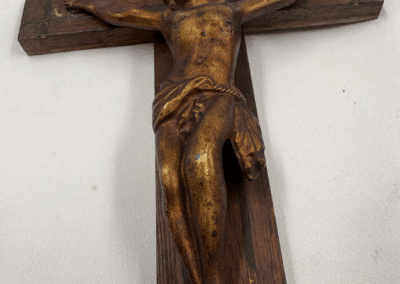 Vintage Polish Catholic Sick Call Crucifix with Hidden Last Rites Compartment – Buffalo Funeral Home – c. 1945–1960:AHZ0009-6