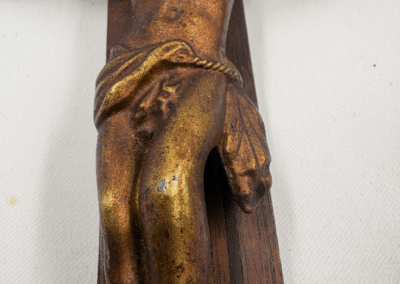 Vintage Polish Catholic Sick Call Crucifix with Hidden Last Rites Compartment – Buffalo Funeral Home – c. 1945–1960:AHZ0009-8