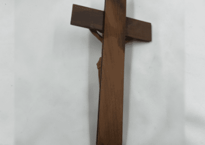 Vintage Catholic Sick Call Crucifix with Hidden Compartment, Candles & Holy Water Bottle – c. 1945–1960:AHZ0010-3