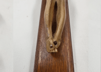 Vintage Catholic Sick Call Crucifix with Hidden Compartment, Candles & Holy Water Bottle – c. 1945–1960:AHZ0010-7
