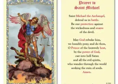 Saint Michael Laminated Holy Card BA00018