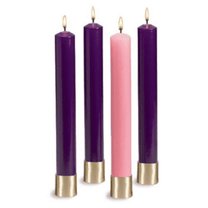 12" Polar Advent Candle Set - Purple/Pink