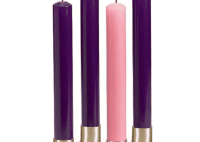 12" Polar Advent Candle Set - Purple/Pink