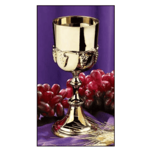 Gold Communion Cup with Grapes Design