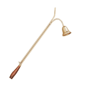 24" Brass Candlelighter with Hardwood Handle and Candle Snuffer
