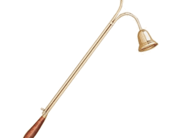 24" Brass Candlelighter with Hardwood Handle and Candle Snuffer