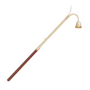 36" Brass Candlelighter with Hardwood Handle and Candle Snuffer