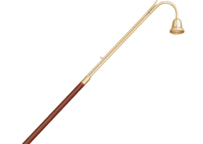 36" Brass Candlelighter with Hardwood Handle and Candle Snuffer