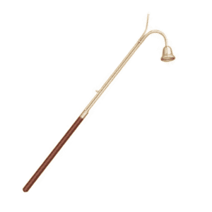 48" Brass Candlelighter with Hardwood Handle and Candle Snuffer