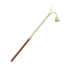 60" Brass Candlelighter with Hardwood Handle and Candle Snuffer