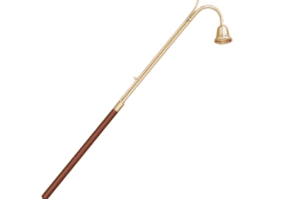 60" Brass Candlelighter with Hardwood Handle and Candle Snuffer