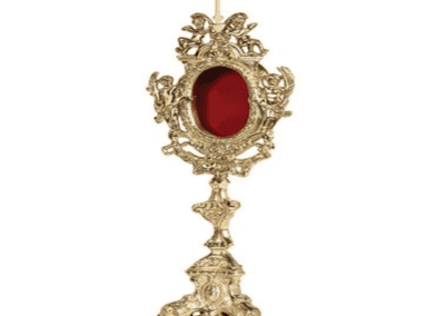 Reliquary with Cross, Brass