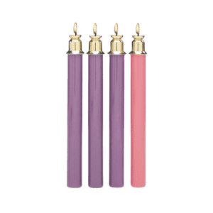 Advent Tube Candle Set - Purple/Rose