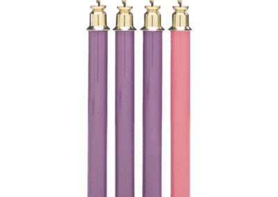 Advent Tube Candle Set - Purple/Rose
