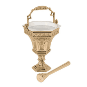 Hexagon Holy Water Pot with Sprinkler Set
