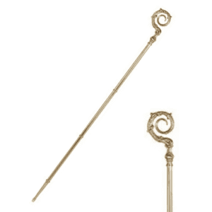Brass Crozier – 71" Solid Brass Bishop's Pastoral Staff by Sudbury Brass