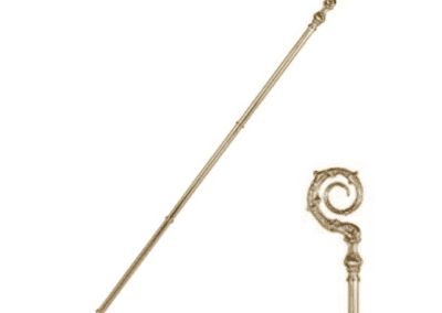 Brass Crozier – 71" Solid Brass Bishop's Pastoral Staff by Sudbury Brass