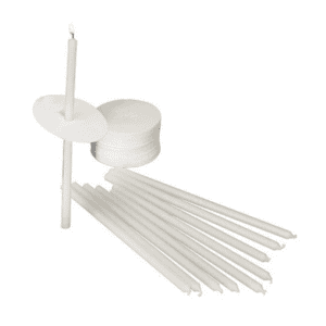 8-1/2" Candlelight Service Kit with Paper Drip Protectors – 50 Candles