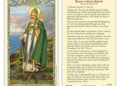 Prayer to Saint Patrick – Laminated Catholic Holy Card: F000009