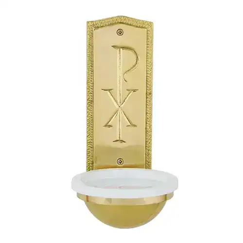 Holy Water Font – Chi Rho Holy Water Font – Chi Rho