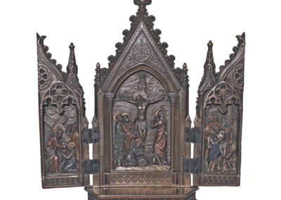 Calvary Triptych in Cold Cast Bronze – Veronese Collection – 7.25" × 8": G000001-1