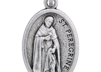 Saint Peregrine Medal – Silver-Plated ZAMAC: H000007-2