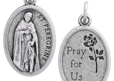 Saint Peregrine Medal – Silver-Plated ZAMAC: H000007