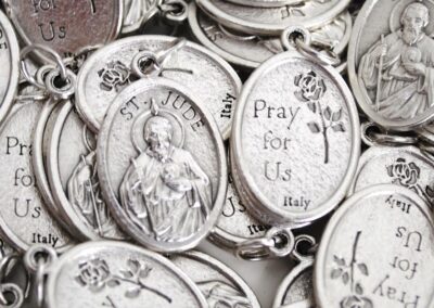 Saint Jude Thaddeus Medal – Silver-Plated ZAMAC -H000010