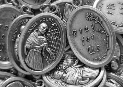 Saint Maximilian Kolbe Medal – Oxidized Metal: H000015