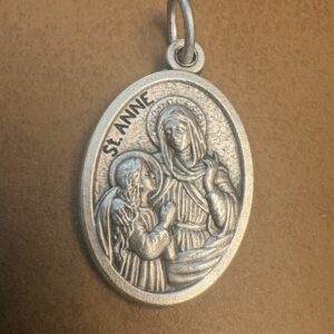 Saint Anne Medal Silver-Plated ZAMAC 1"
