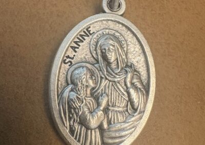 Saint Anne Medal Silver-Plated ZAMAC 1"