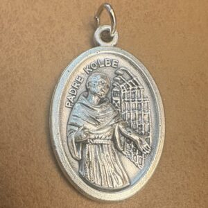 Saint Maximilian Kolbe Medal Oxidized Metal