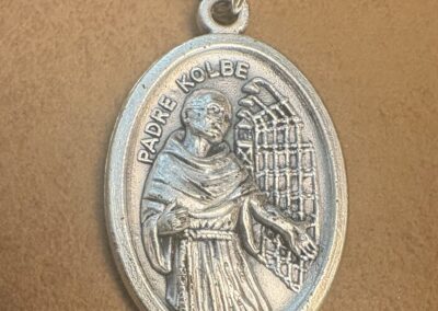Saint Maximilian Kolbe Medal Oxidized Metal