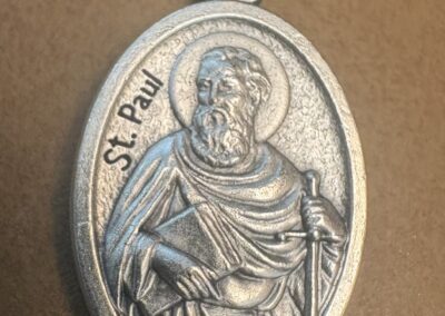 Saint Peter and Saint Paul the Apostles Medal – Silver-Plated ZAMAC – Made in Italy – 1"