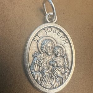 Saint Joseph Medal Silver-Plated ZAMAC 1"