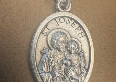Saint Joseph Medal Silver-Plated ZAMAC 1"