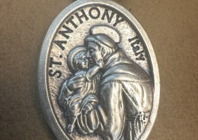 Saint Anthony of Padua Medal Silver-Plated ZAMAC 1"