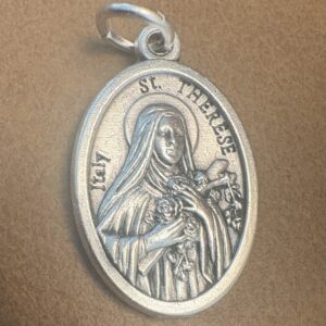 Saint Thérèse of Lisieux Medal Silver-Plated ZAMAC 1"
