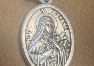 Saint Thérèse of Lisieux Medal Silver-Plated ZAMAC 1"