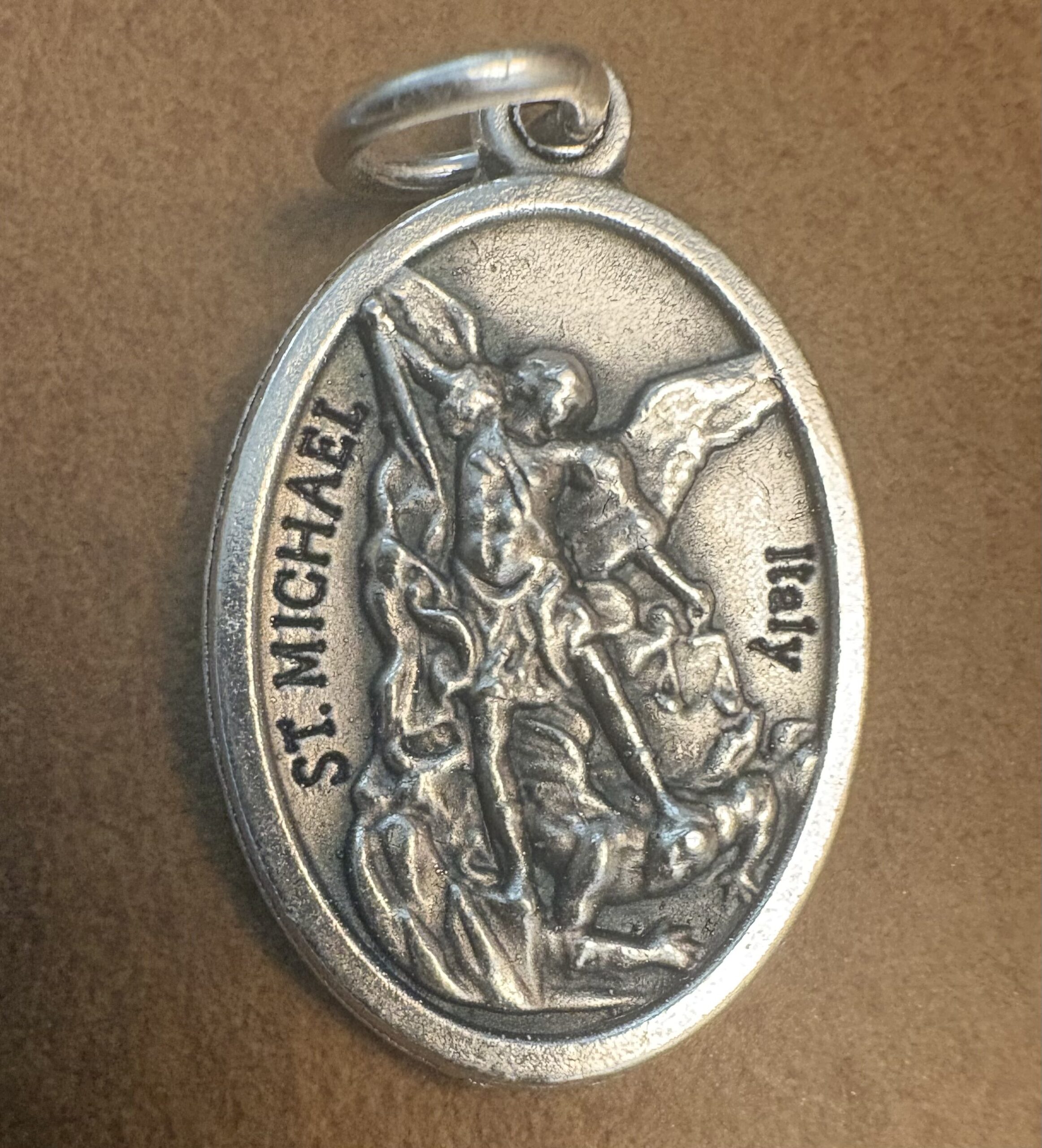 Saint Michael the Archangel Medal Silver-Plated ZAMAC 1″ Saint Michael the Archangel Medal Silver-Plated ZAMAC 1"