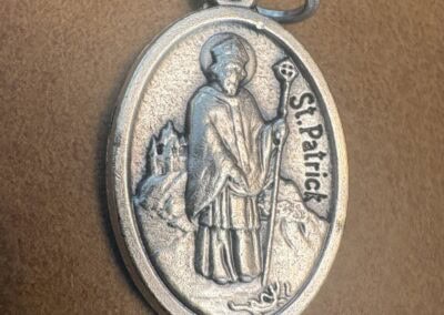 Saint Patrick Medal Silver-Plated ZAMAC 1"