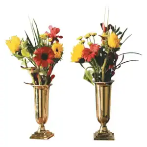 Brass Altar Vases w/Liners
