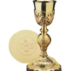 Coronation Chalice with IHS Paten & Case